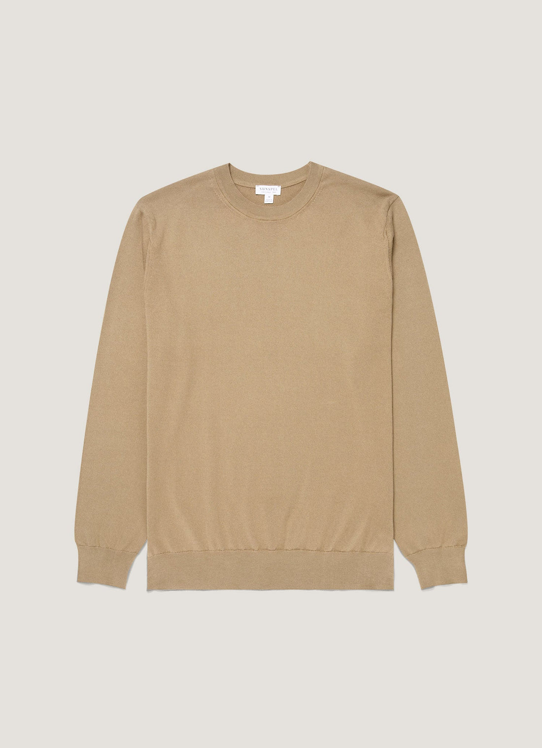 Men's Lightweight Cotton Jumper in Dark Stone