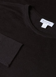 Men's Extra-Fine Merino Jumper in Black