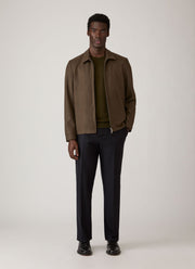 Men's Extra-Fine Merino Jumper in Loden Green