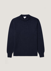 Men's Baby Cashmere Jumper in Navy