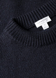 Men's Baby Cashmere Jumper in Navy
