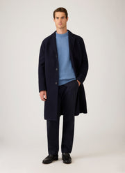 Men's Baby Cashmere Jumper in Powder Blue