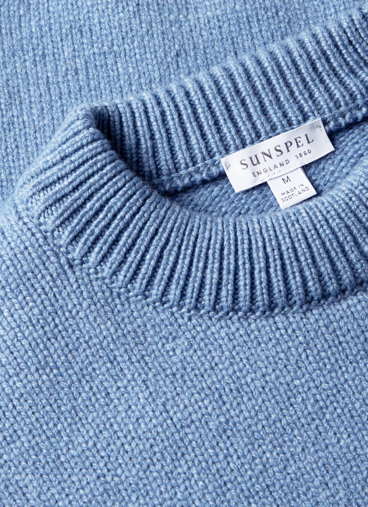 Men's Baby Cashmere Jumper in Powder Blue