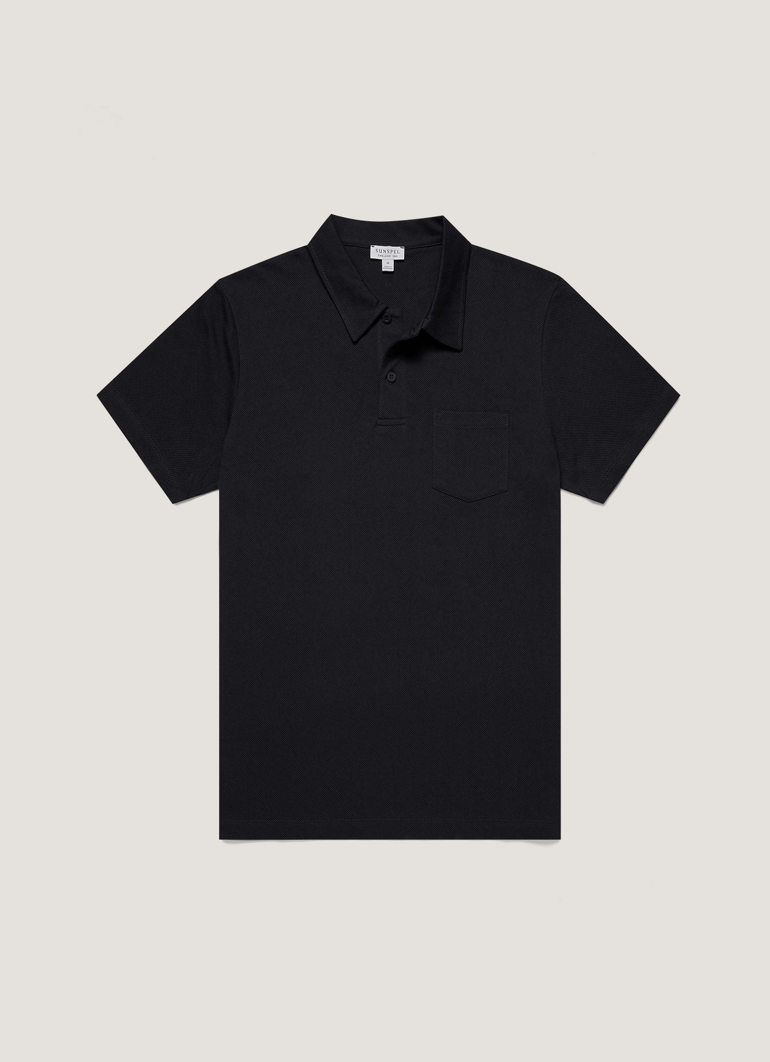 Men's Riviera Polo Shirt in Midnight Navy | Sunspel