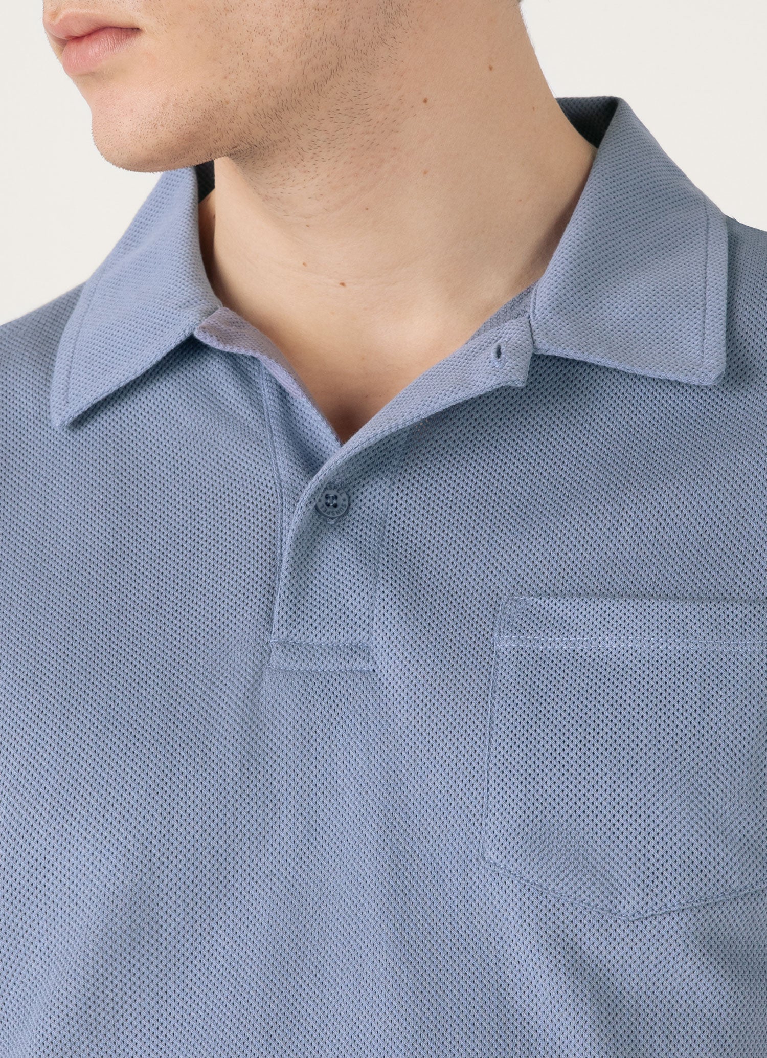 Men's Riviera Polo Shirt in Vintage Blue