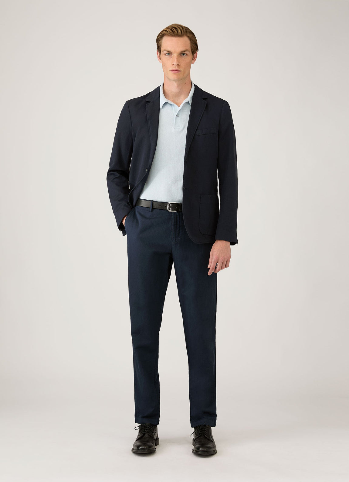 Men's Riviera Polo Shirt in Pastel Blue