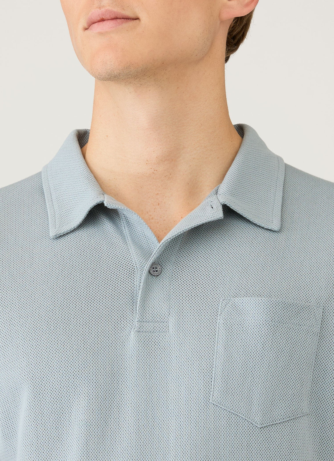 Men's Riviera Polo Shirt in Stone Blue