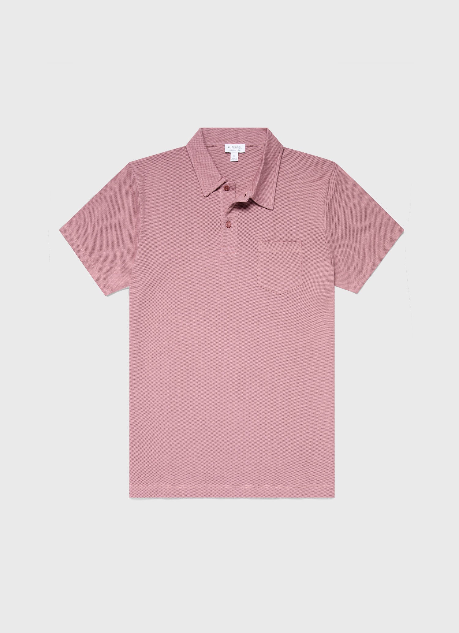 Men's Riviera Polo Shirt in Vintage Pink | Sunspel