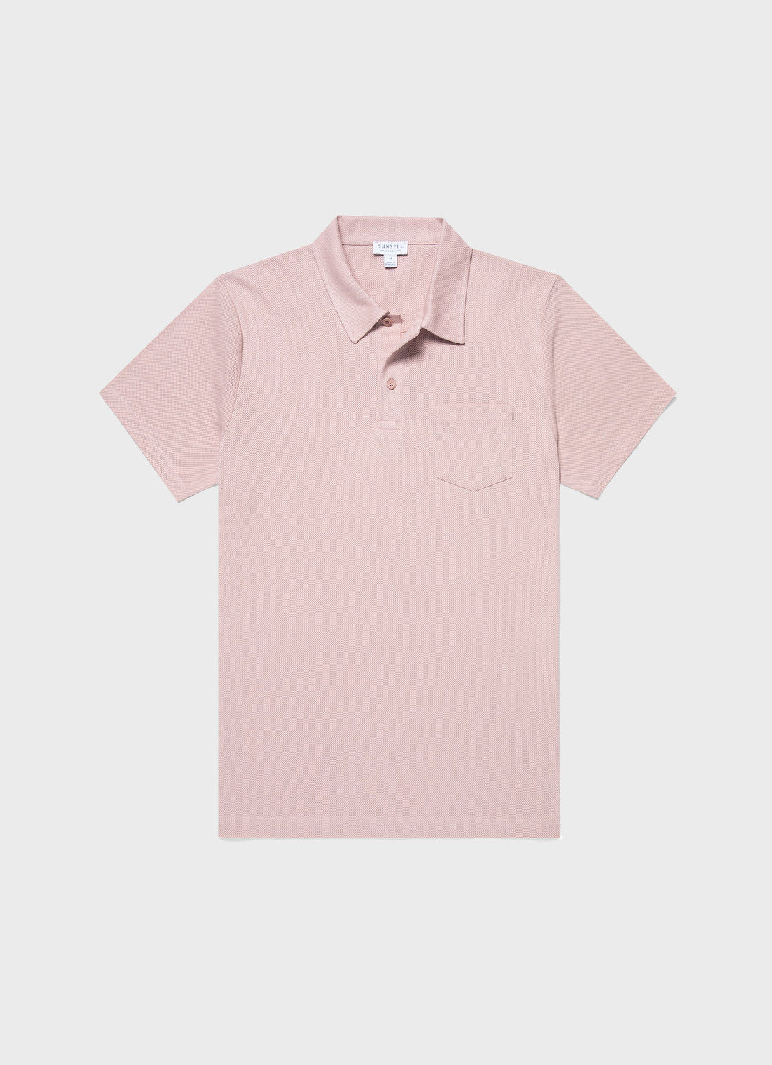 Men's Riviera Polo Shirt in Pale Pink