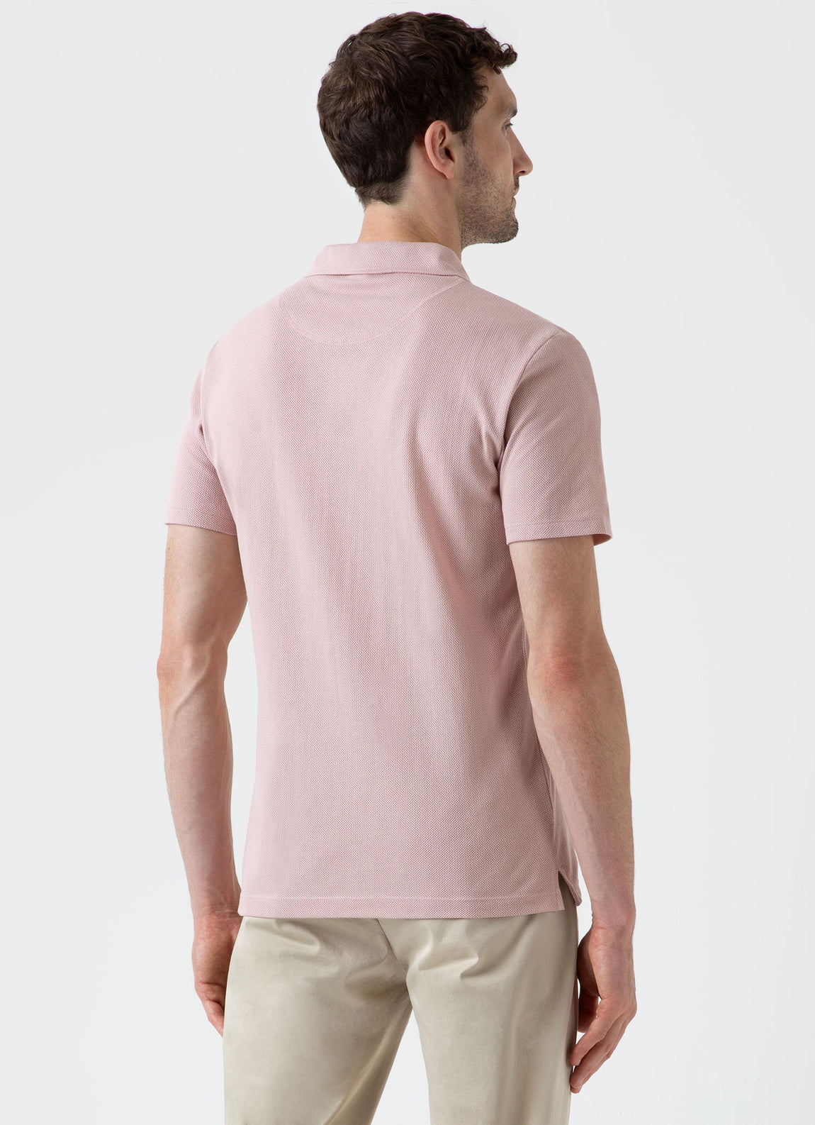 Men's Riviera Polo Shirt in Pale Pink