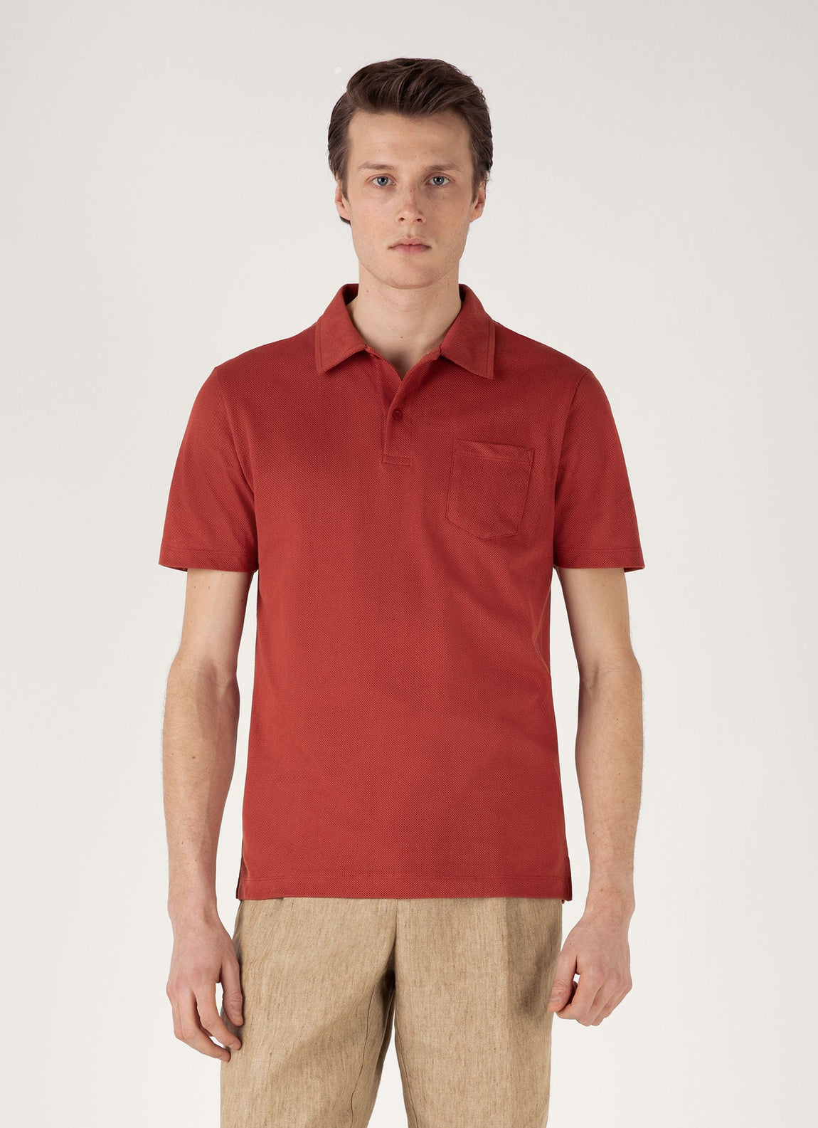 Men's Riviera Polo Shirt in Garnet Red
