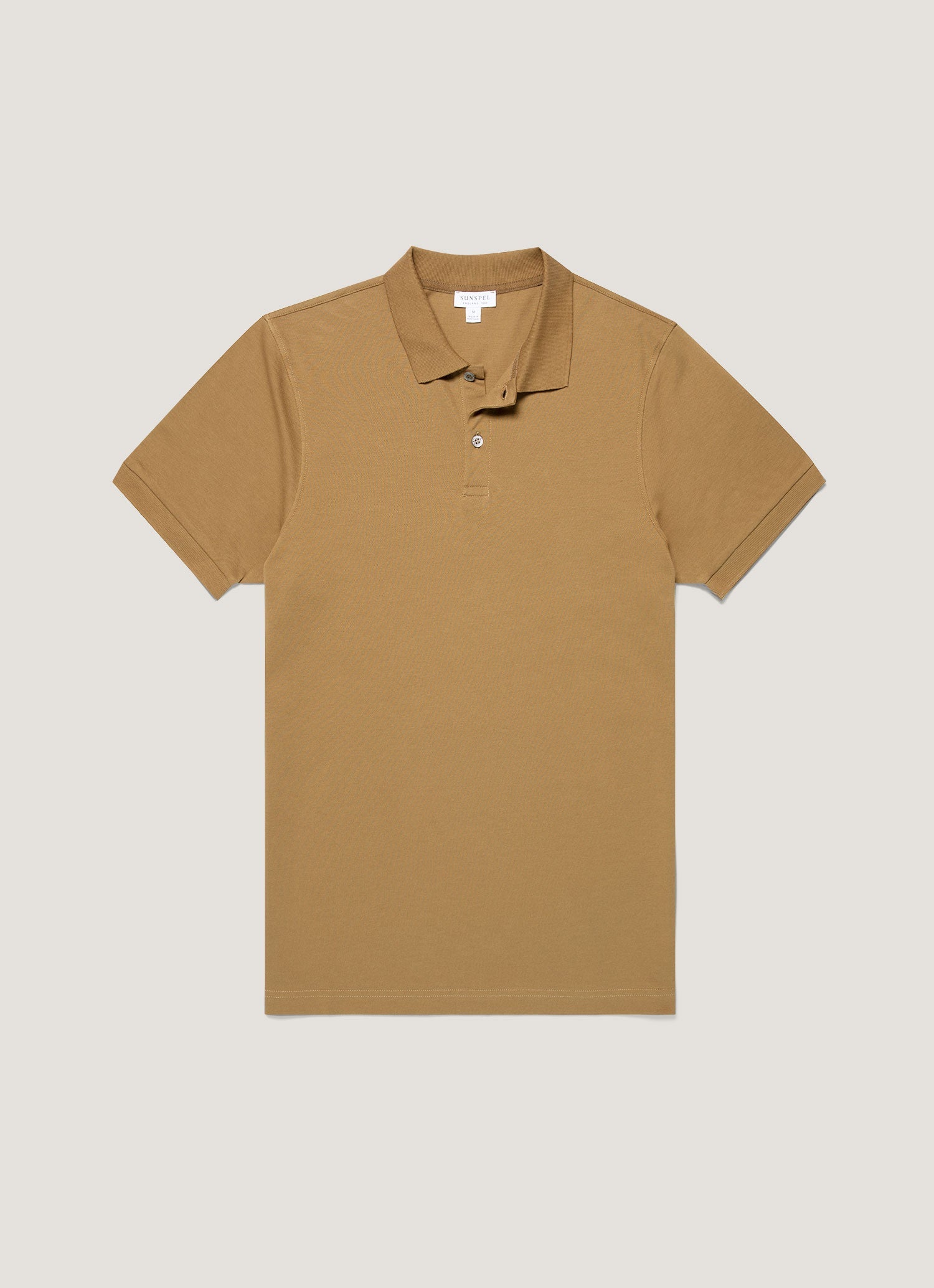 Men's Piqué Polo Shirt in Walnut | Sunspel