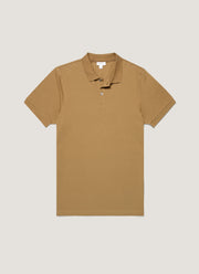 Men's Piqué Polo Shirt in Walnut