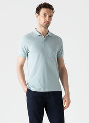 Men's Piqué Polo Shirt in Blue Sage