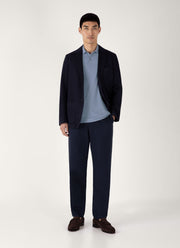 Men's Piqué Polo Shirt in Vintage Blue