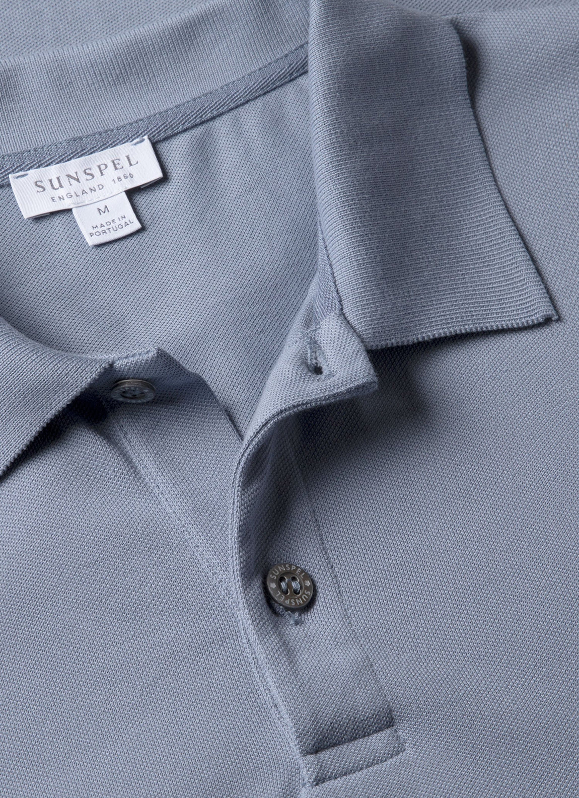 Men's Piqué Polo Shirt in Vintage Blue