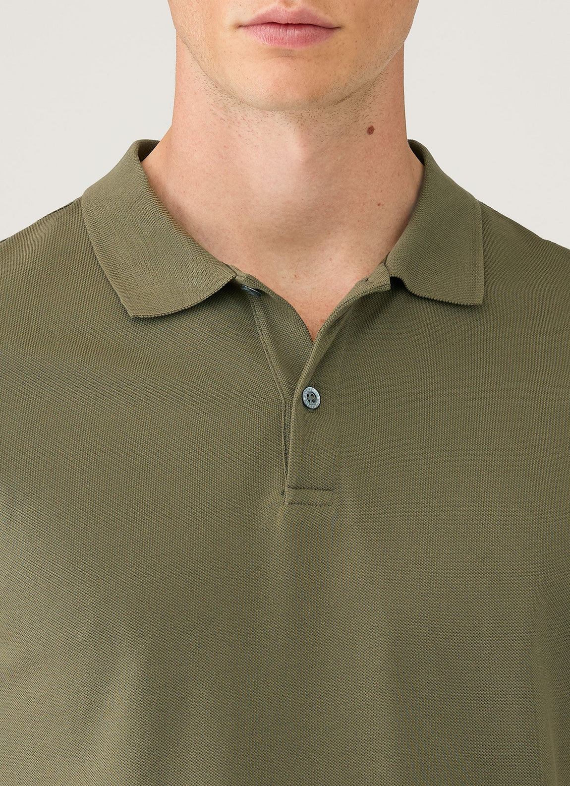 Men's Piqué Polo Shirt in Khaki