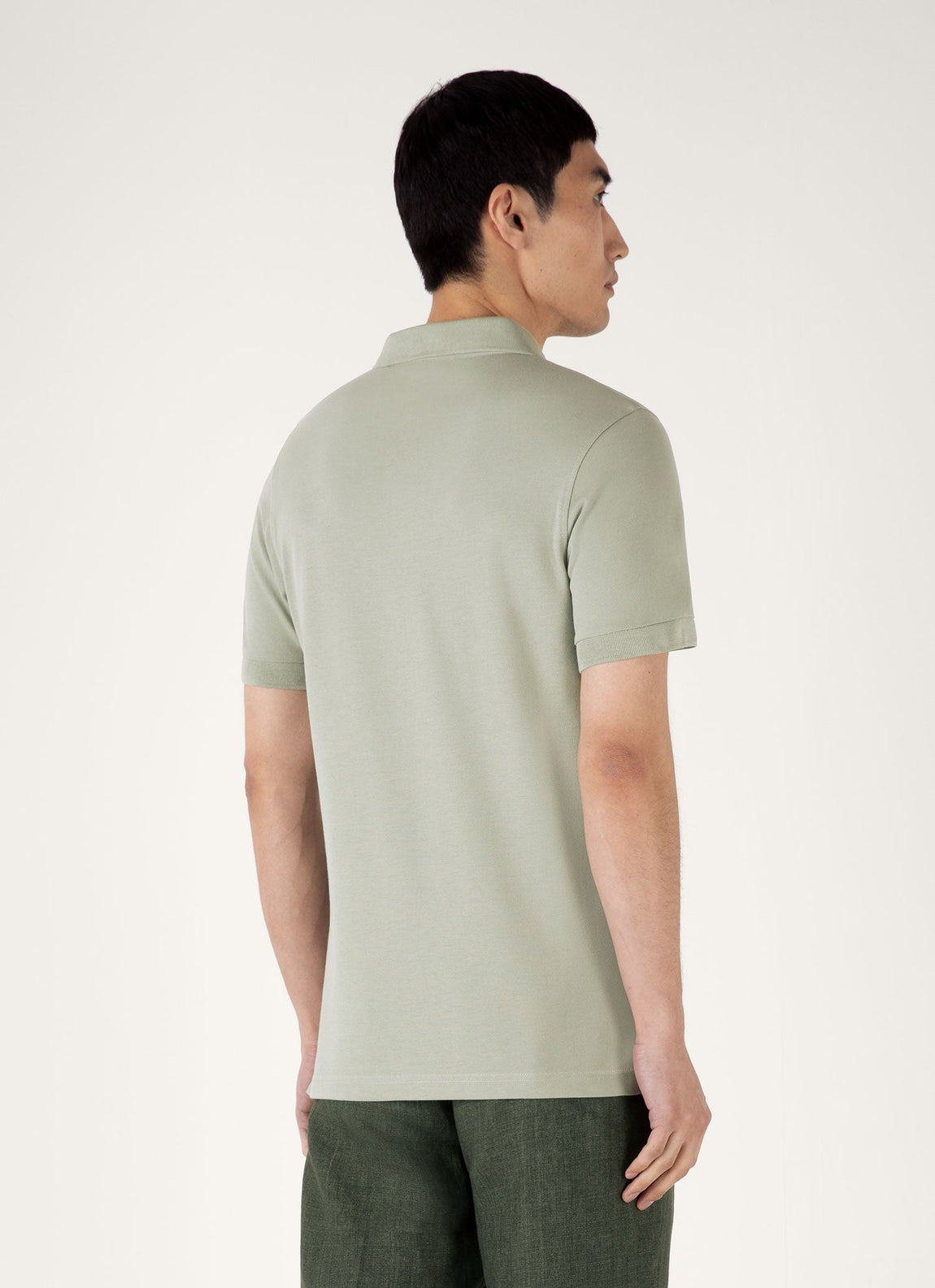 Men's Piqué Polo Shirt in Pastel Green