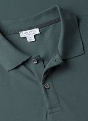 Men's Piqué Polo Shirt in Dark Petrol