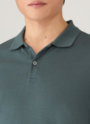Men's Piqué Polo Shirt in Dark Petrol
