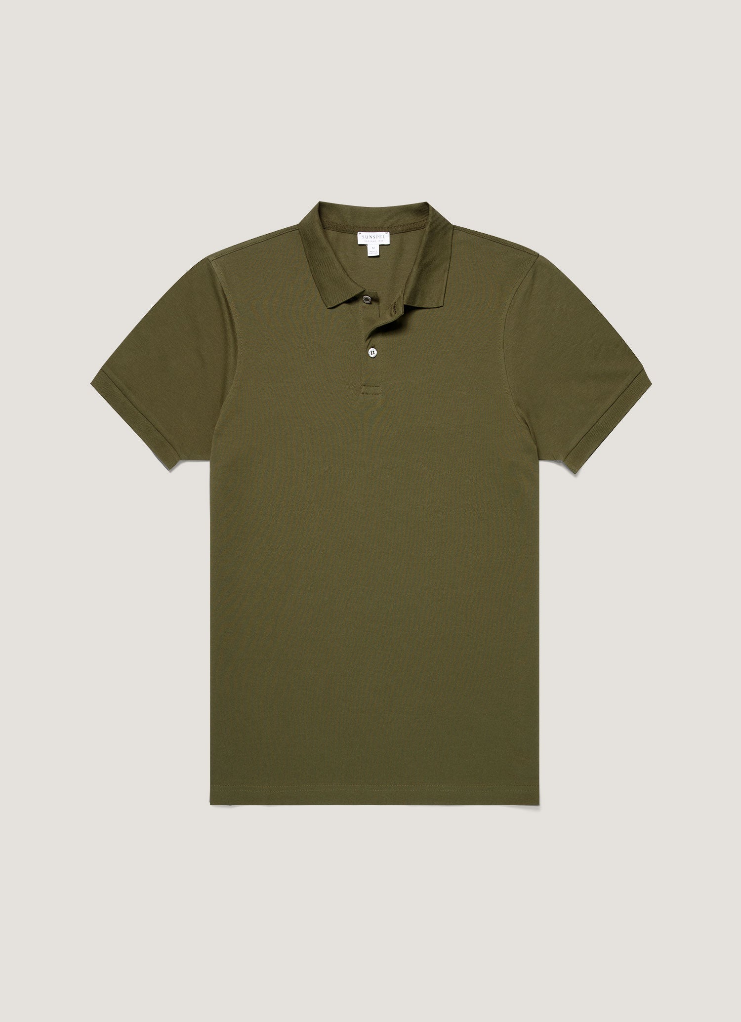 Men's Piqué Polo Shirt in Deep Olive