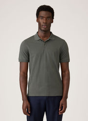 Men's Piqué Polo Shirt in Slate Green
