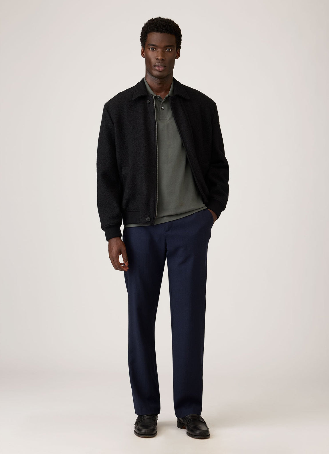Men's Piqué Polo Shirt in Slate Green