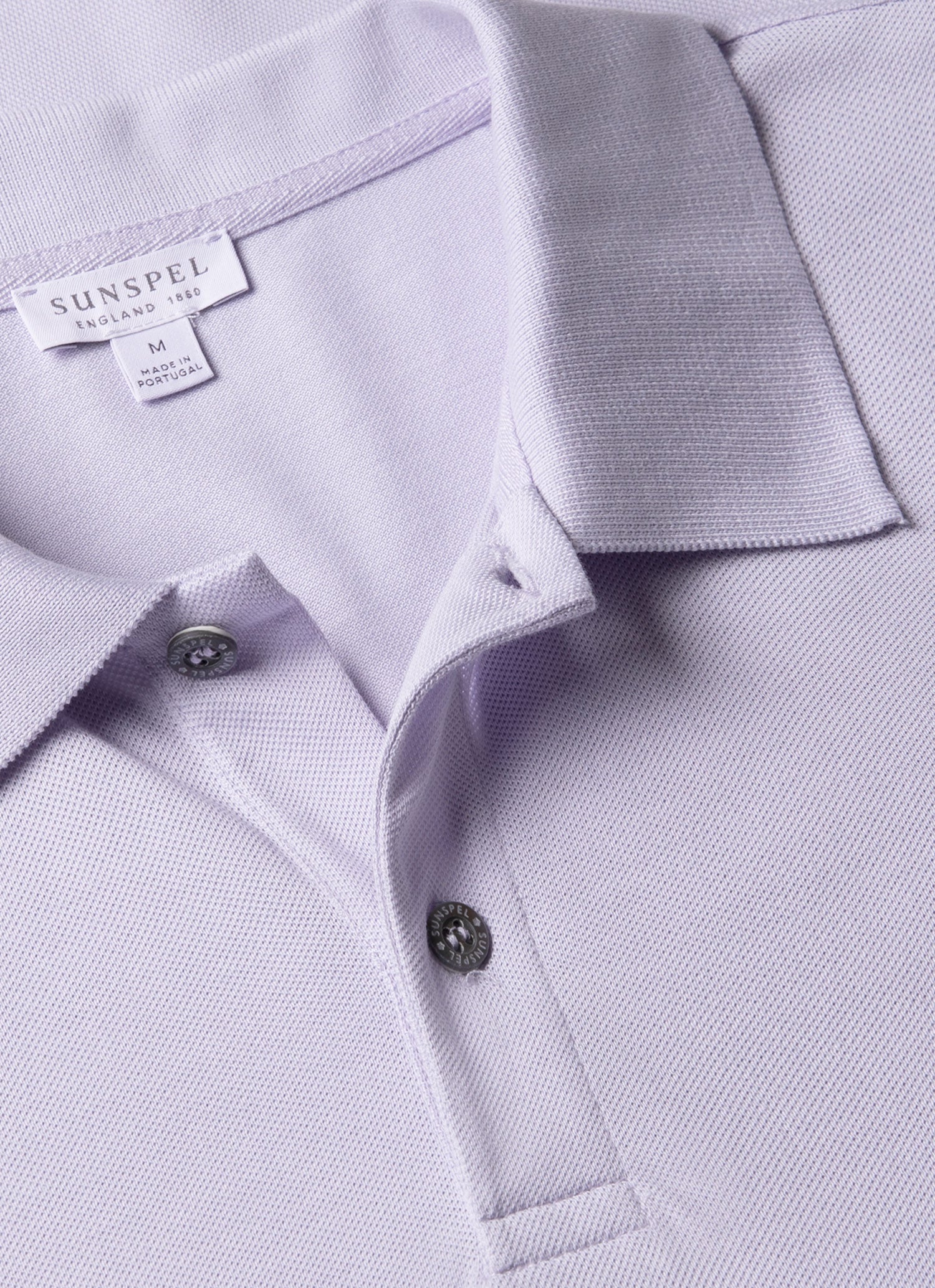 Men's Piqué Polo Shirt in Pale Lilac