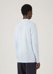 Men's Long Sleeve Riviera Polo Shirt in Frost Blue