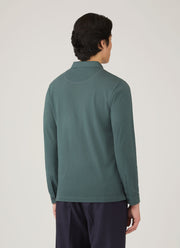 Men's Long Sleeve Riviera Polo Shirt in Dark Petrol