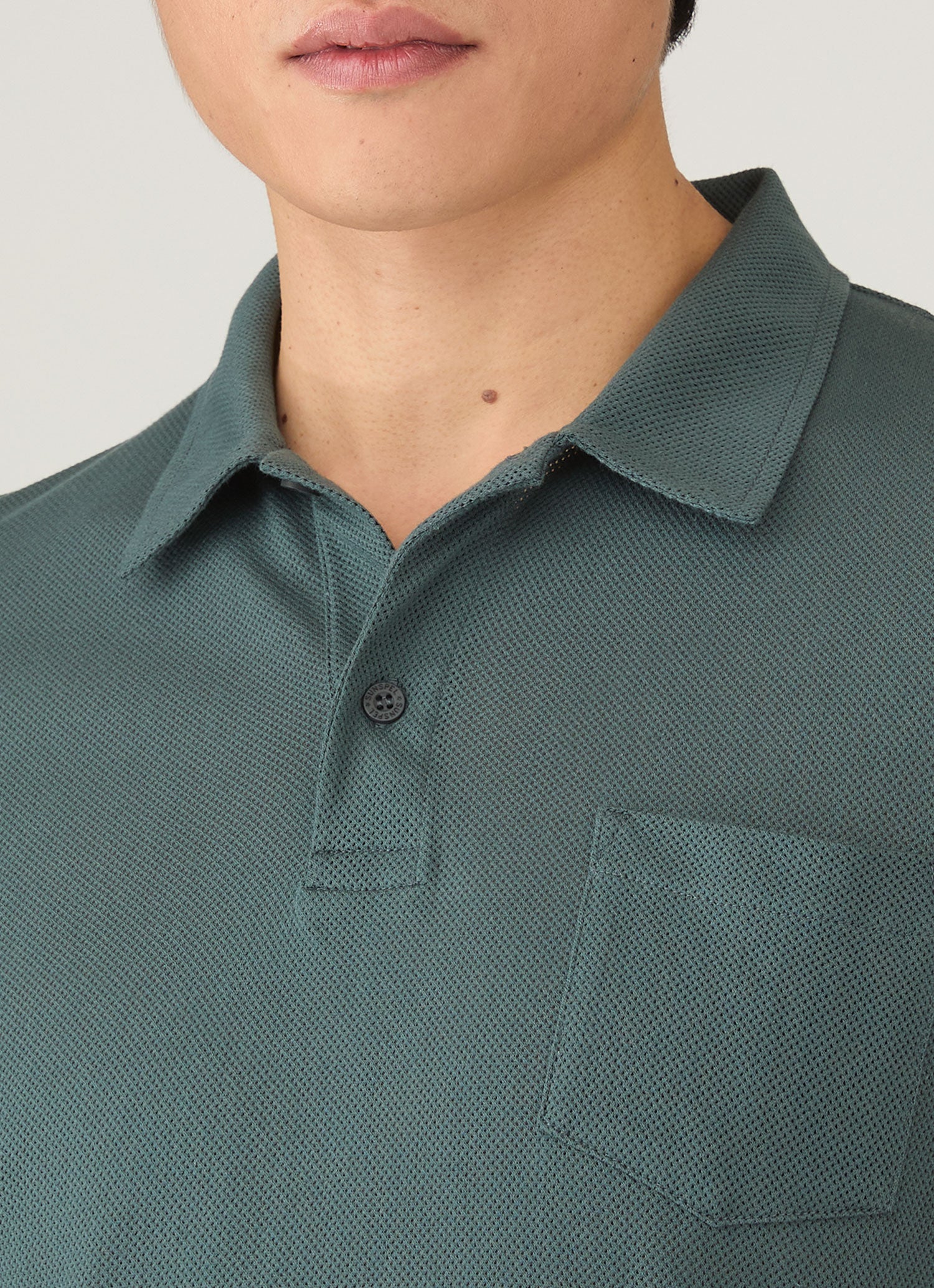 Men's Long Sleeve Riviera Polo Shirt in Dark Petrol