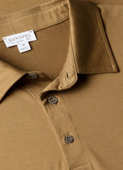Men's Classic Jersey Polo Shirt in Walnut