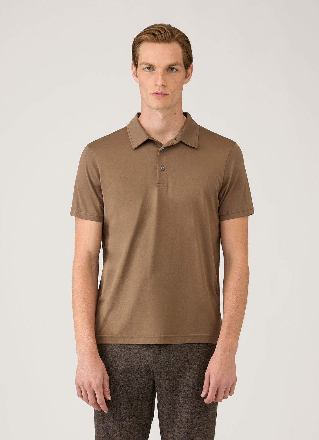 Men's Classic Jersey Polo Shirt in Dark Cedar