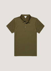Men's Classic Jersey Polo Shirt in Deep Olive
