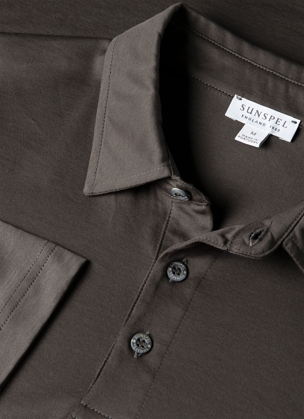 Men's Long Sleeve Classic Jersey Polo Shirt in Anthracite