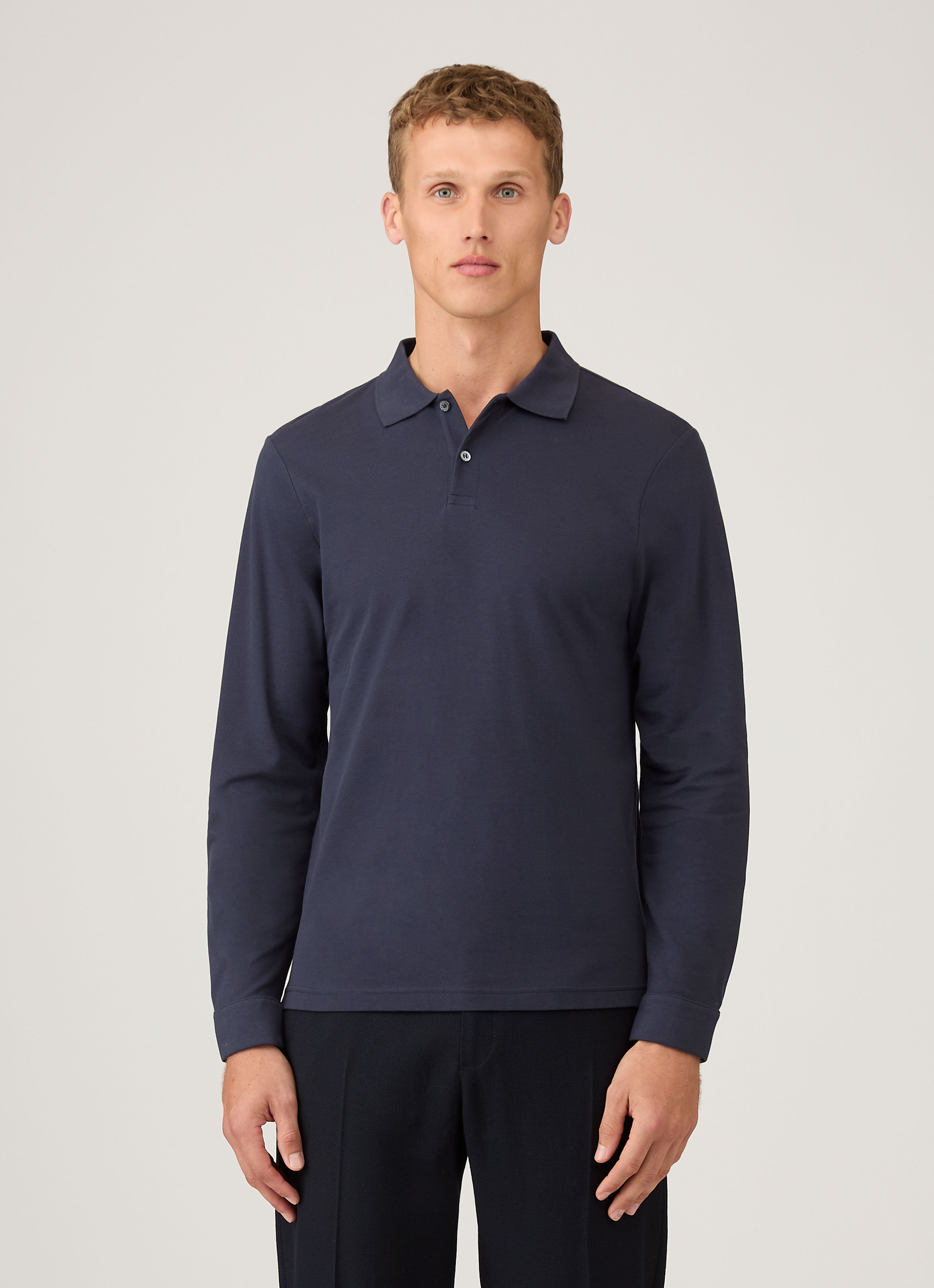 トップス Steven Alan 21SS LONG SLEEVE POLOSHIRT The Single Needle Shirt, Cadet Green – Steven Alan