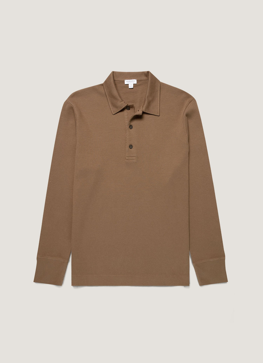 Men's Long Sleeve Cellulock Polo Shirt in Dark Cedar