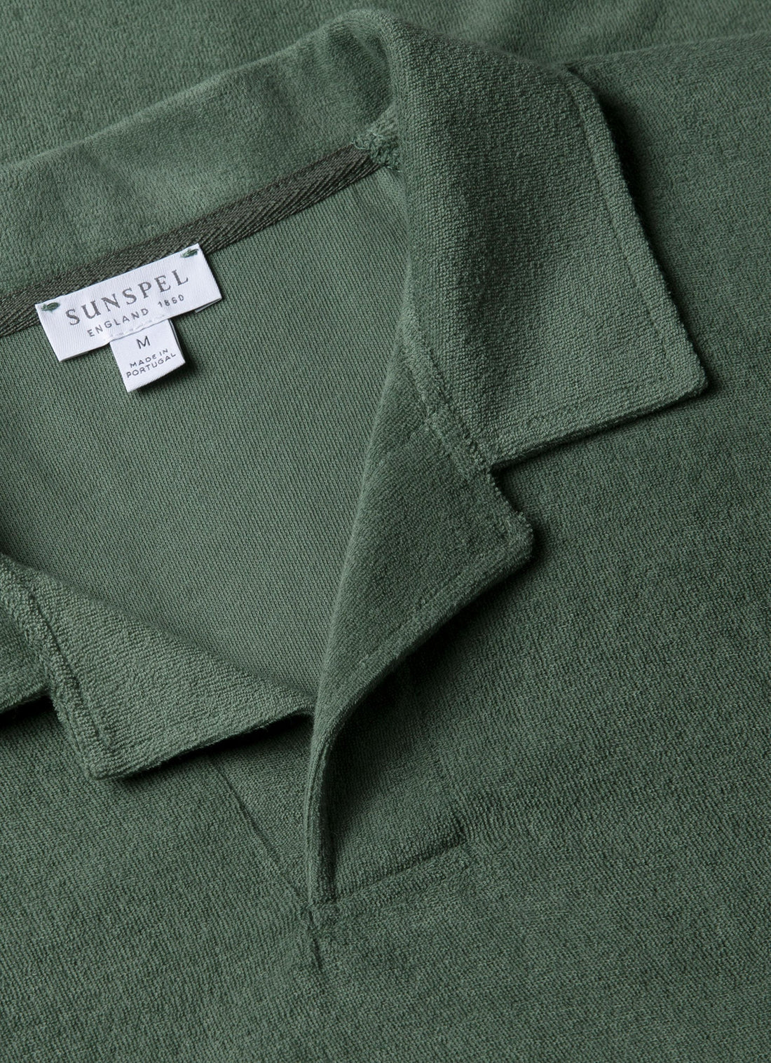 Men's Towelling Polo Shirt in Dusk Green