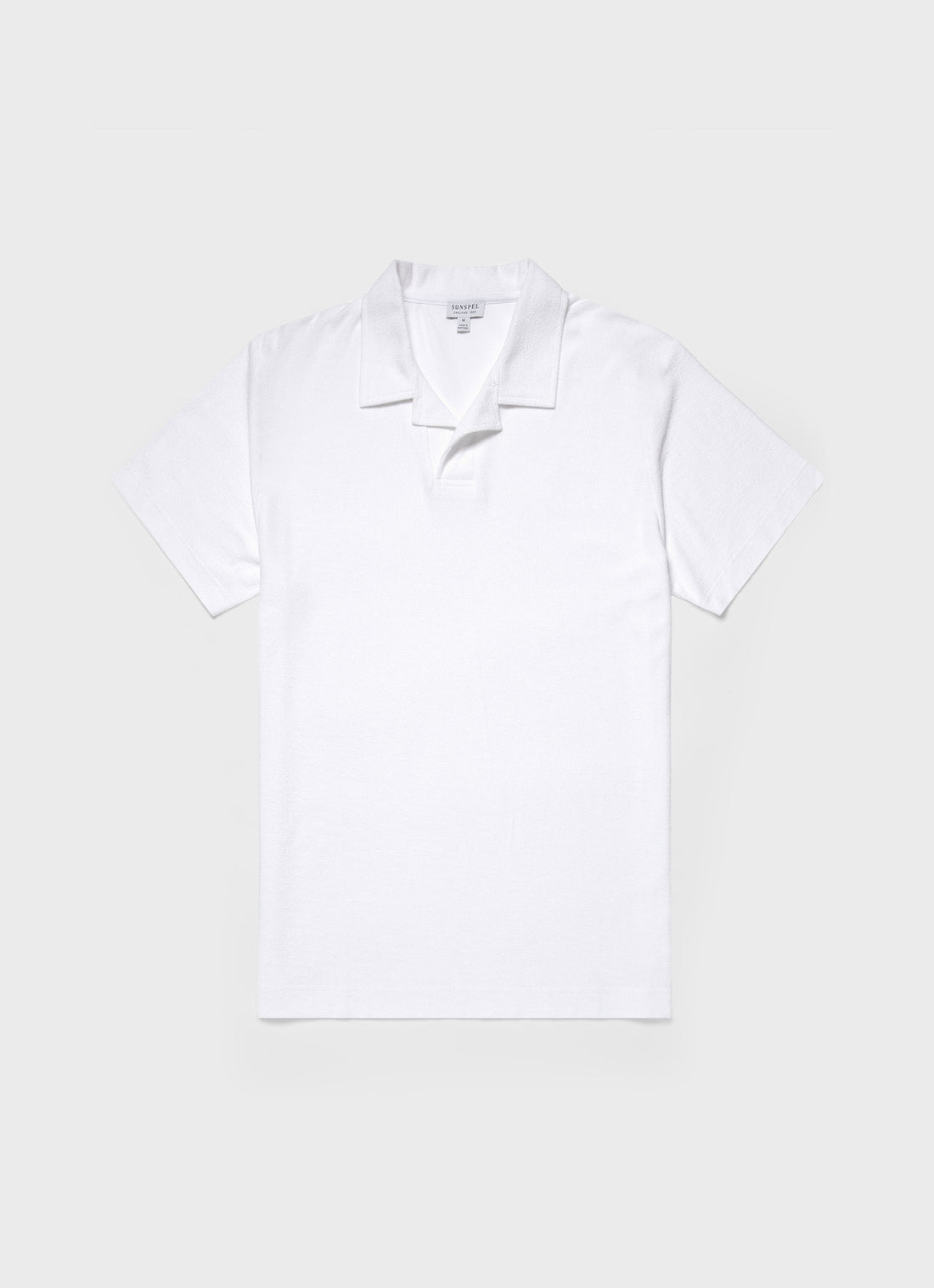 Men's Towelling Polo Shirt in White