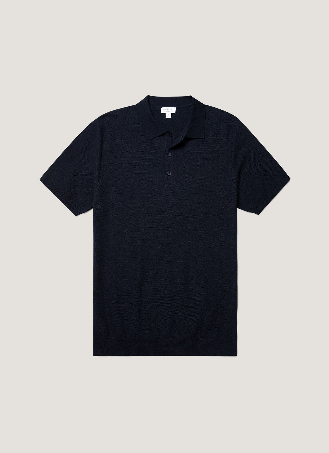 Men's Knit Polo Shirt in Navy