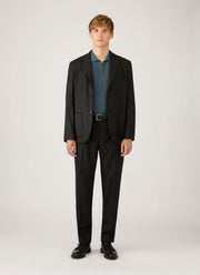 Men's Knit Polo Shirt in Slate Blue