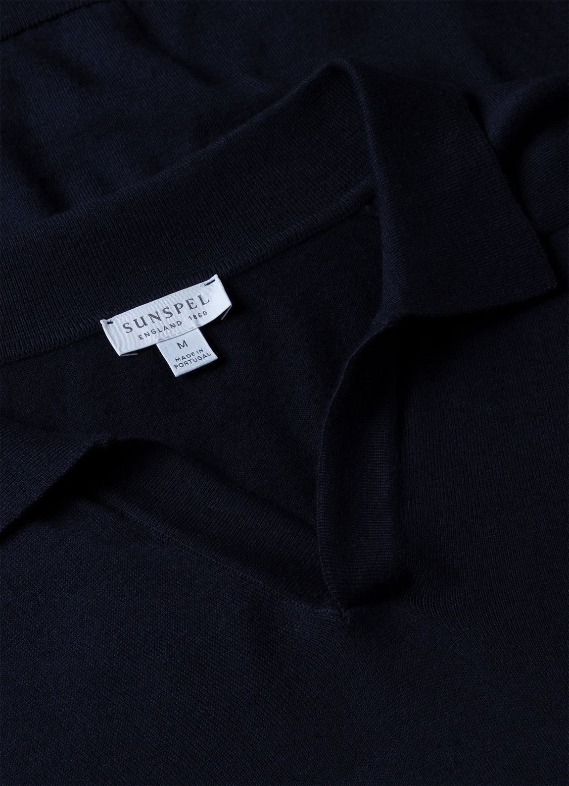 Men's Sea Island Cashmere Polo Shirt in Navy | Sunspel