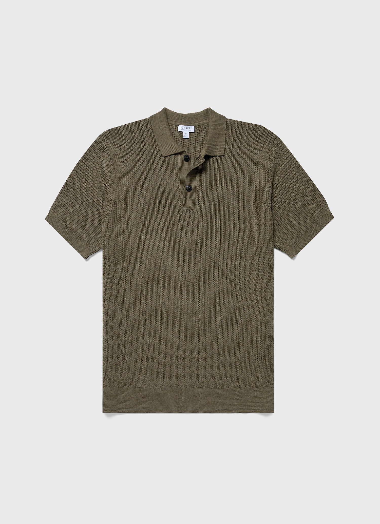 Textured Knit Polo Shirt