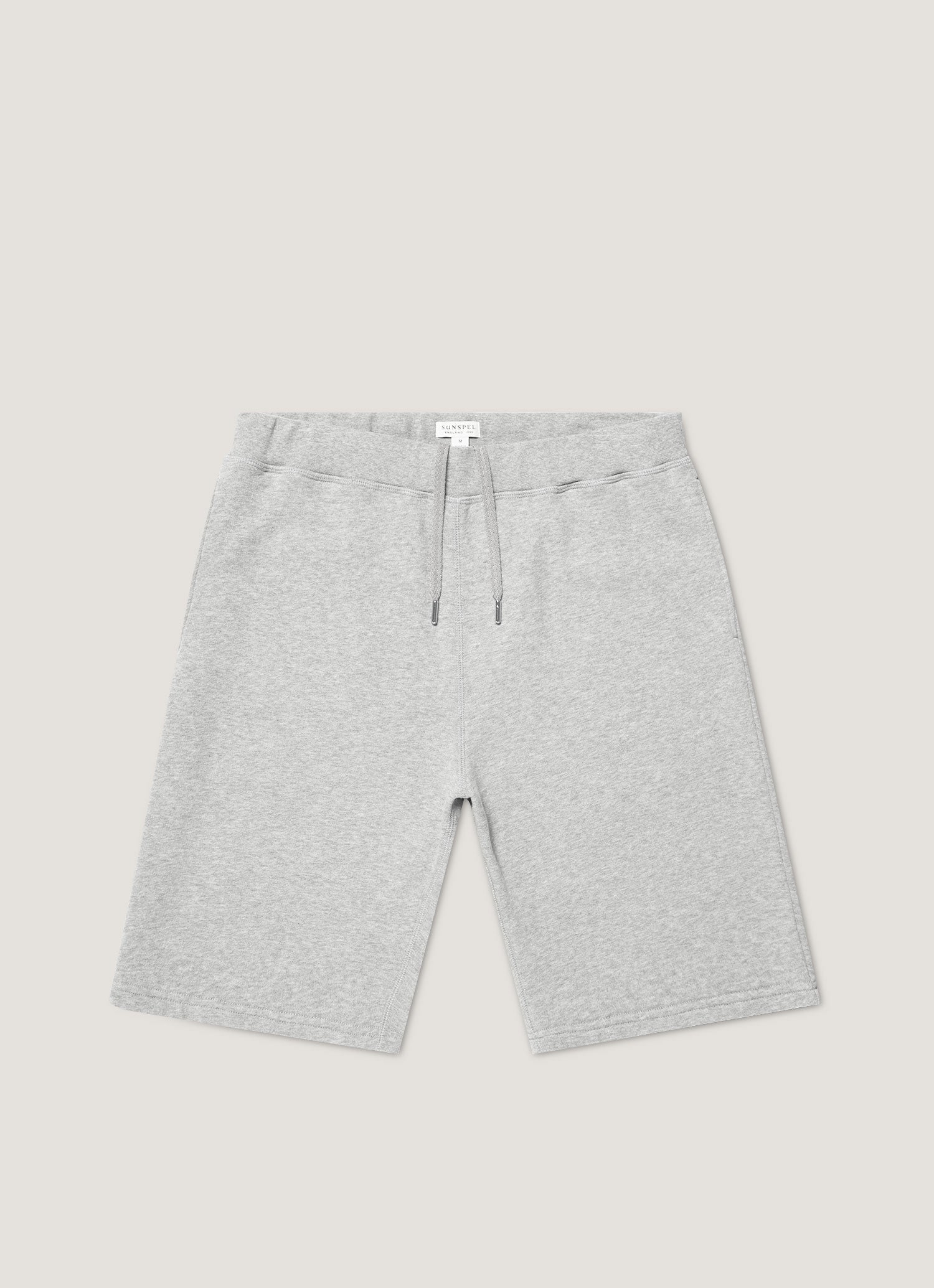 Men's Loopback Shorts in Grey Melange | Sunspel