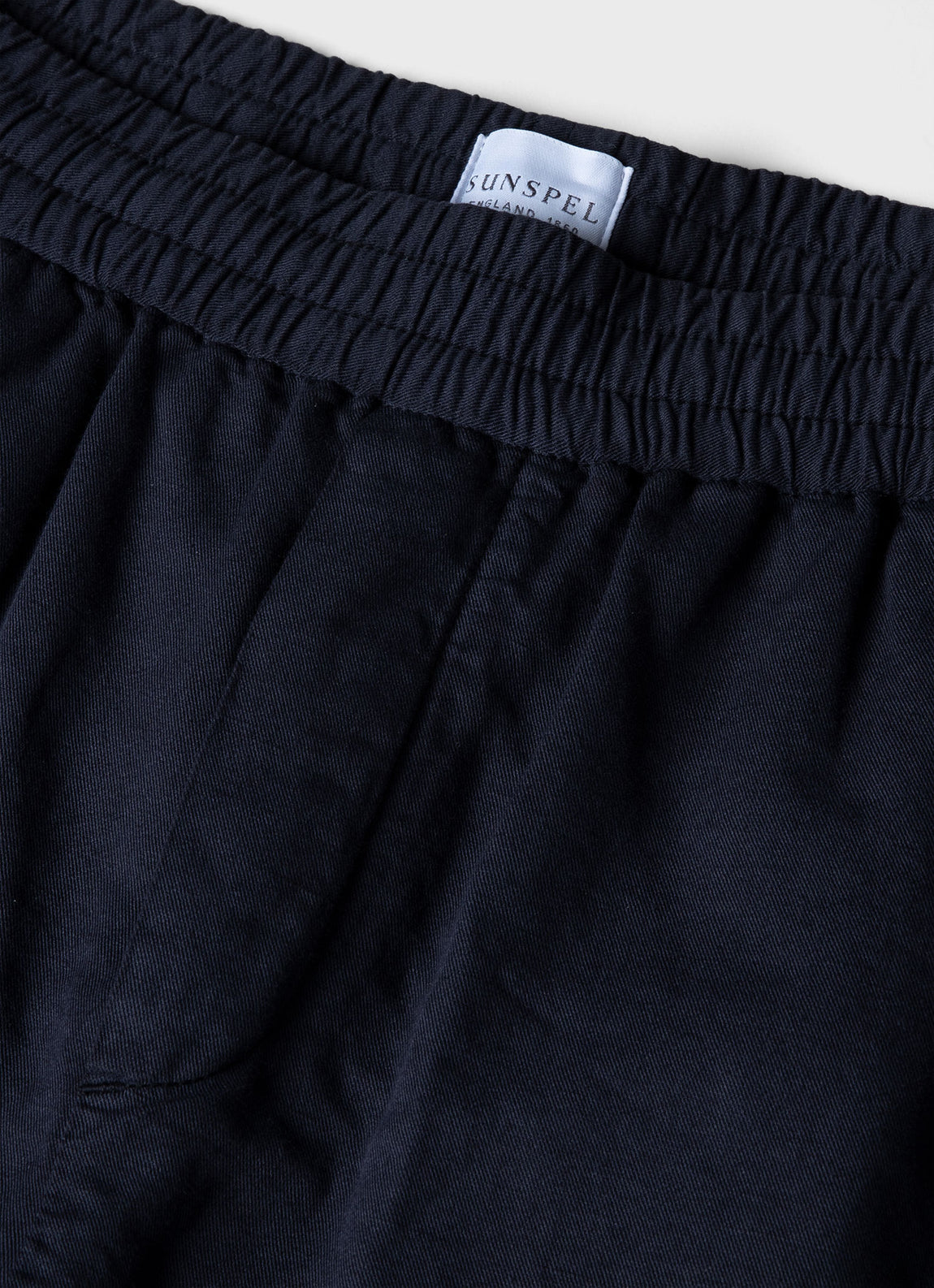 Men's Cotton Linen Drawstring Shorts in Navy