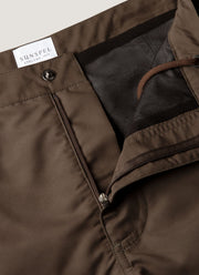 Men's Tailored Swim Shorts in Dark Walnut
