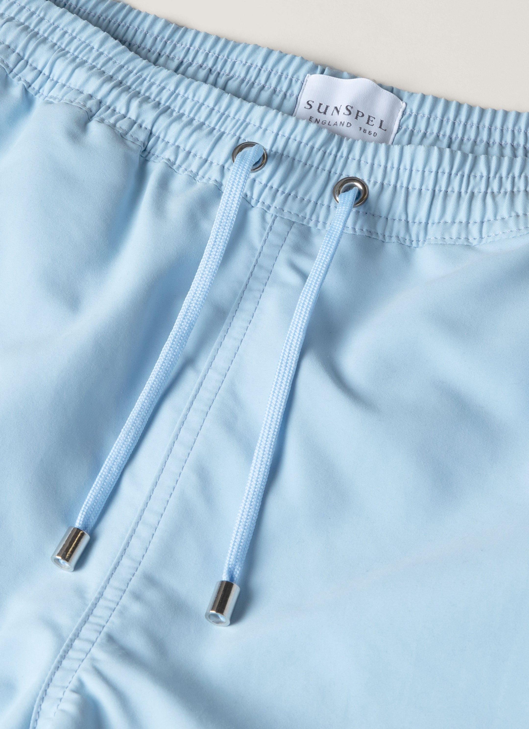 Men's Drawstring Swim Shorts in Light Blue
