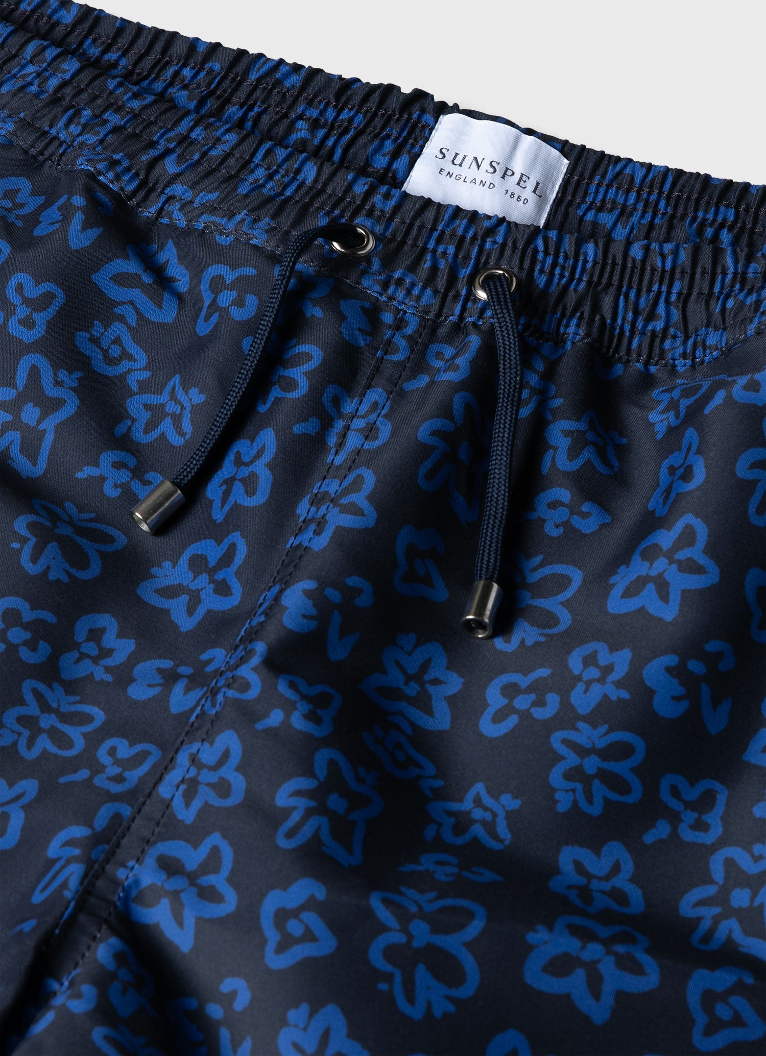 Men's Drawstring Swim Short in Painted Flower Print | Sunspel
