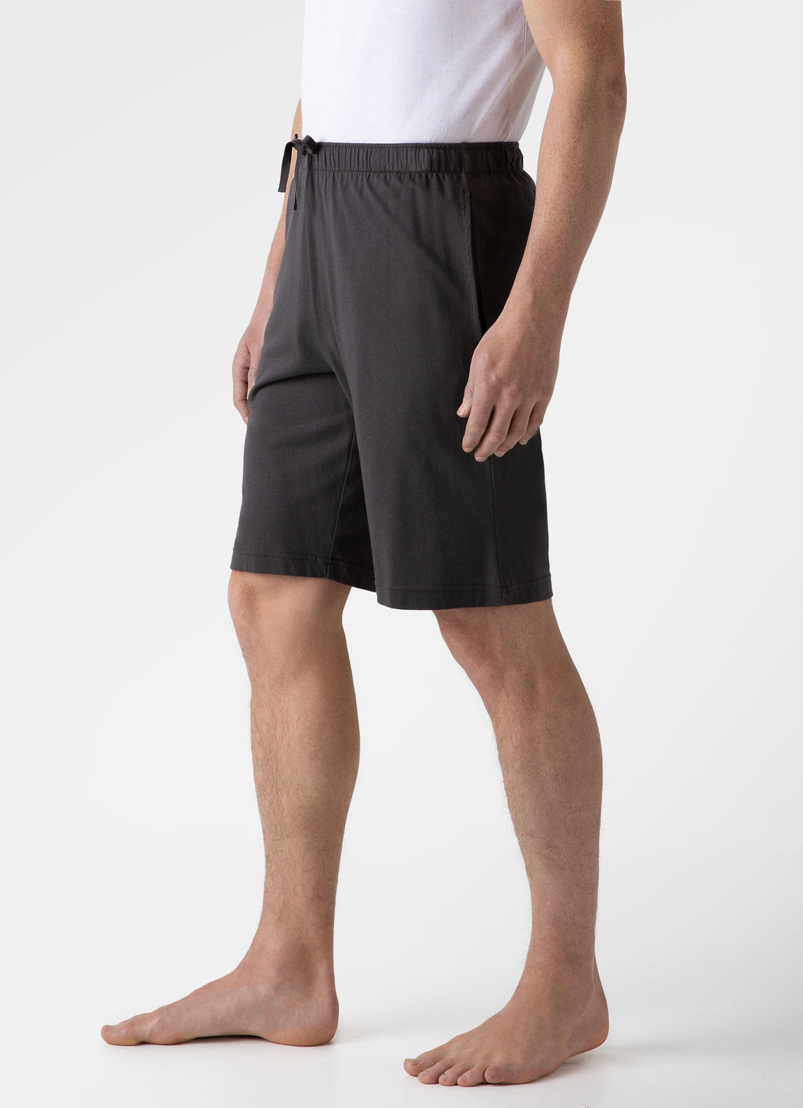 Men's Cotton Modal Lounge Shorts in Charcoal