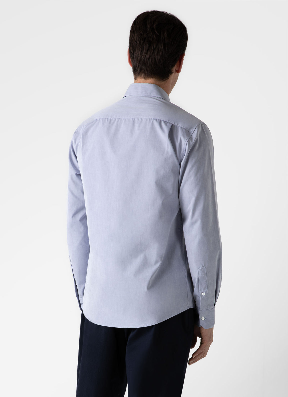 Men's Sea Island Cotton Shirt in Light Blue | Sunspel